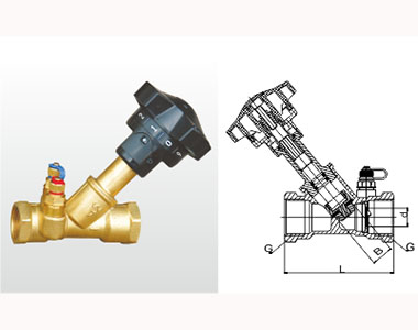 埃美柯黃銅雙位調(diào)節(jié)平衡閥結(jié)構(gòu)圖