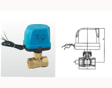 埃美柯黃銅電動(dòng)球閥結(jié)構(gòu)圖