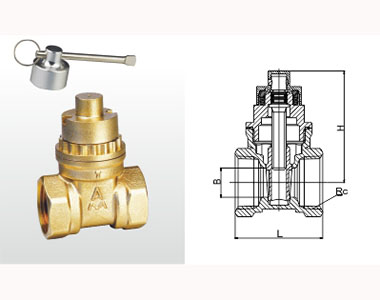 埃美柯黃銅磁性帶鎖閘閥結(jié)構圖
