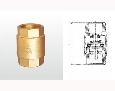 埃美柯黃銅立式止回閥結(jié)構(gòu)圖
